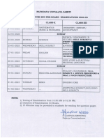 2nd Pre-Board TIMETABLE 2022-23