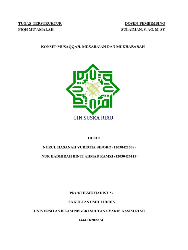 Konsep Musaqqah dan Muzara’ah dalam Fiqh | PDF