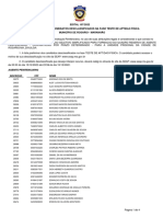 Lista retificada de candidatos desclassificados em teste físico para agente penitenciário