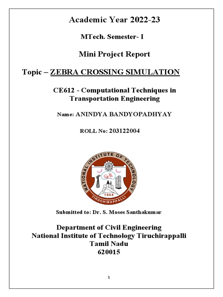 Zebra Crossing Simulation Report | PDF | Transport | Road Safety