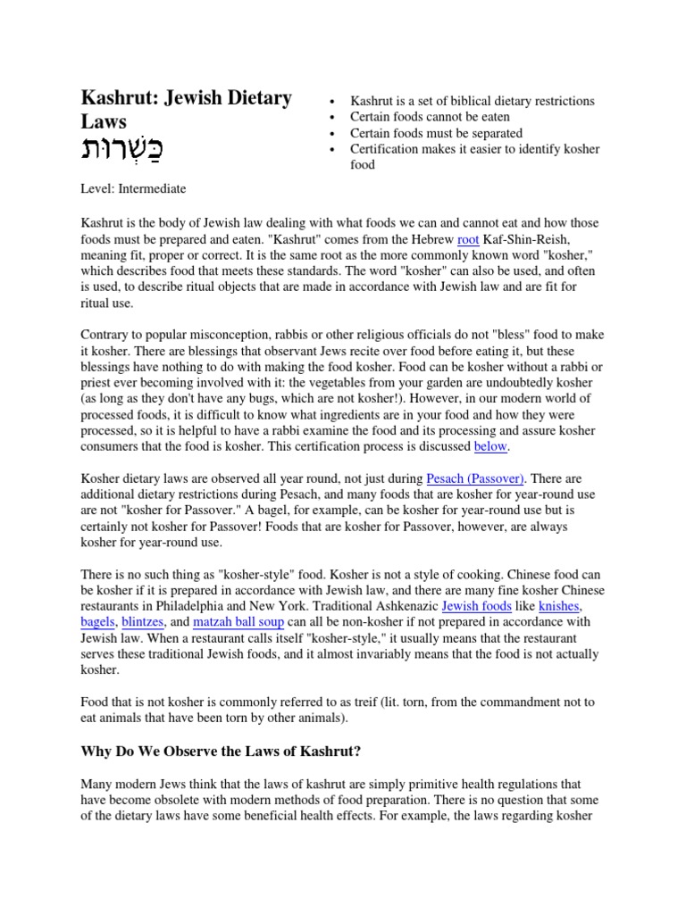judaism_and_diet PDF Foods Food And Drink