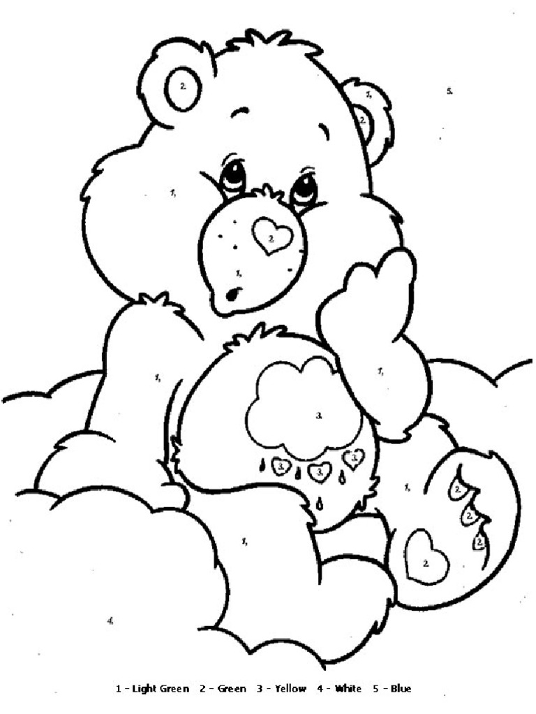 Care Bears Color by Numbers | PDF