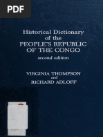 Historical Dictionary of The Peoples Republic of The Congo (African Historical Dictionaries) by Virginia Thompson, Richard Adloff