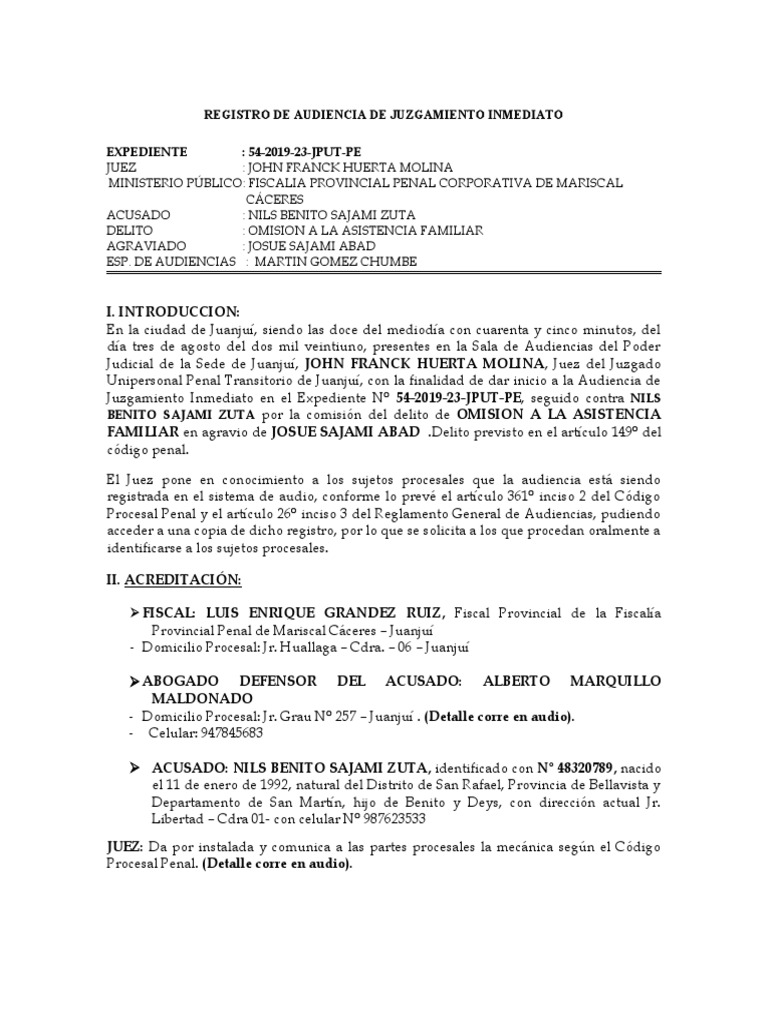 SENTENCIA | PDF | Procedimiento Criminal | Sentencia (ley)