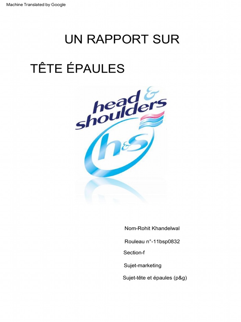 Rapport sur Head & Shoulders P&G | PDF | Procter & Gamble ...
