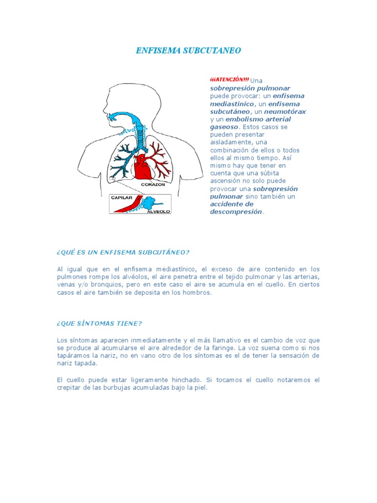 Enfisema Subcutaneo PDF Pulmón Neumología