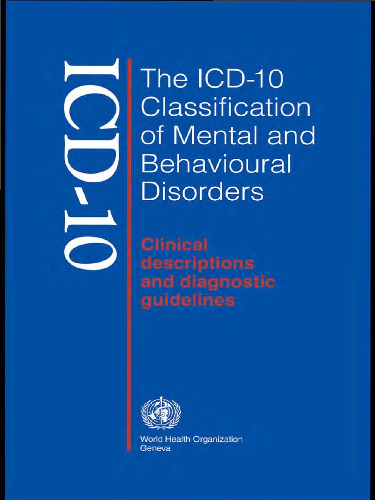 Icd 10 classification of mental pdf mental disorder schizophrenia