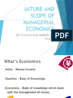 Managerial Economics: Nature and Scope