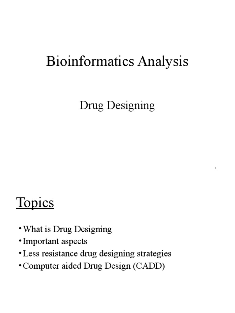 Computer-Aided Drug Design Overview | PDF | Drug Design | Medicinal ...