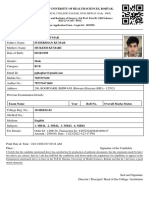 Pankaj Kumar Sudershan Kumar Mukesh Kumari 09/10/1999: Pt. B. D. Sharma University of Health Sciences, Rohtak