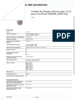 Ficha técnica Unidad de Disparo MicroLogic 2.0 E para ComPact NS630b 3200 Fijo