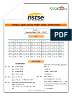 CL - 5 - NSTSE-2023-Paper-487 Key