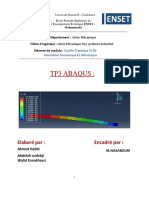 Tp3 Abaqus: Elaboré Par: Encadré Par