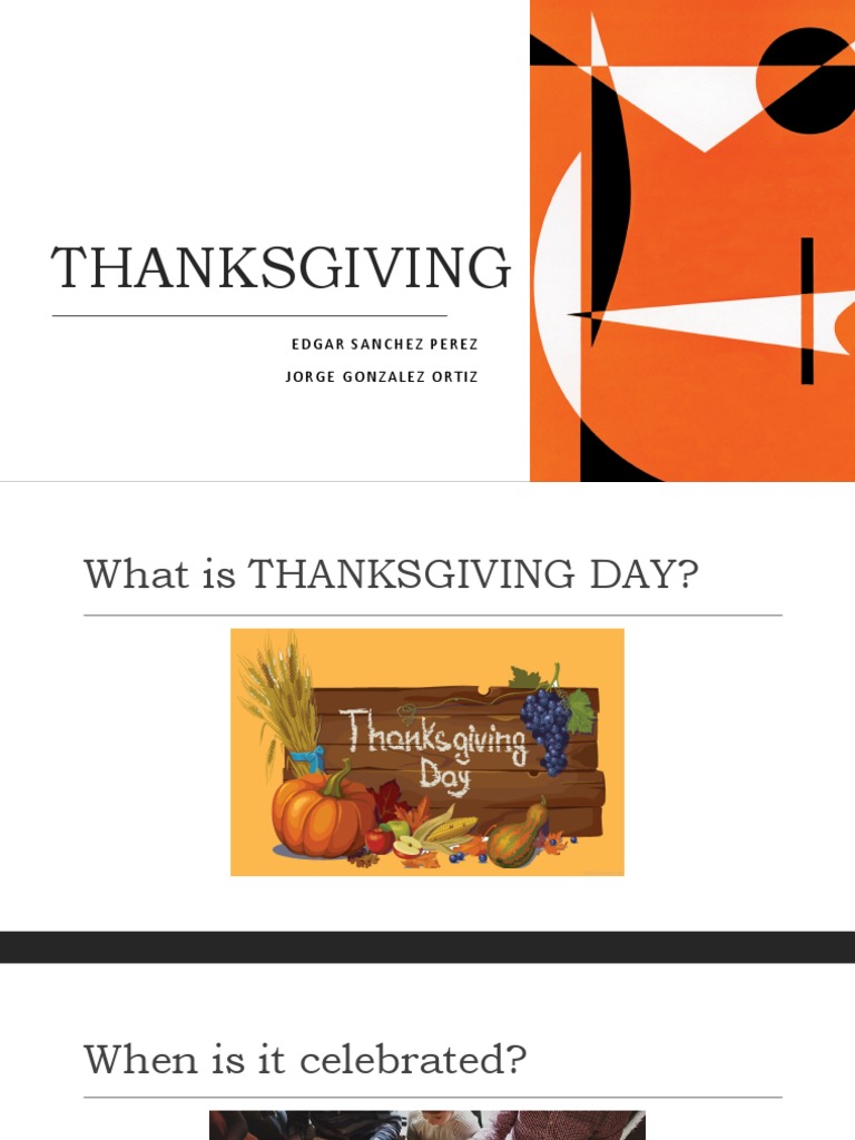 Understanding Thanksgiving Day Celebrations PDF Sports & Recreation