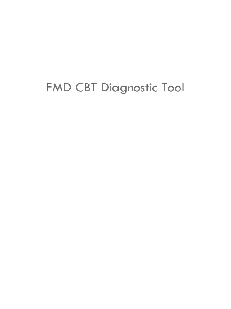 FMD CBT Diagnostic Tool Guide | PDF | Medical Diagnosis | Internet
