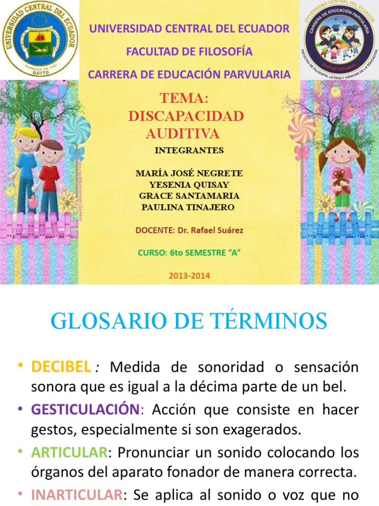 Discapacidad Auditiva | PDF | Especialidades Medicas | Ciencias de la Salud