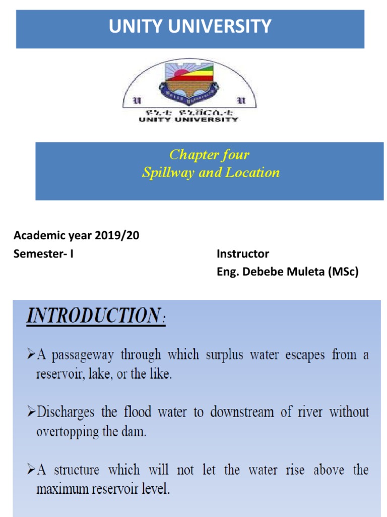 4.spillway and Location PDF Spillway Dam