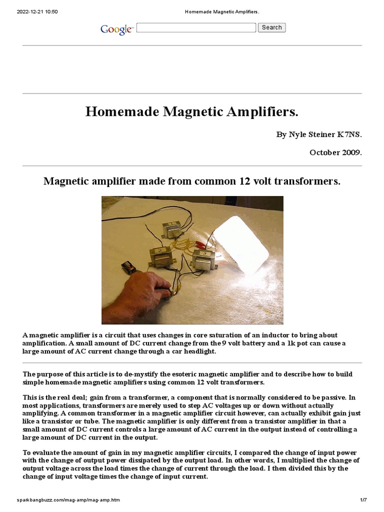 Homemade Amplifiers PDF Amplifier Transformer