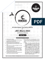 AIATS-3 SS XII JEE Main Test-03 20-11-2022