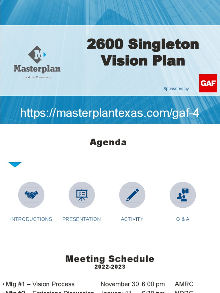 2600 Singleton Vision Plan Overview | PDF | Mixed Use Development