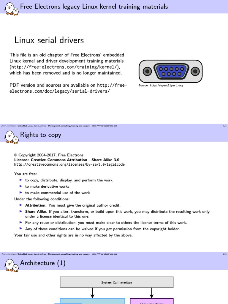 Linux Serial Drivers PDF Device Driver Kernel (Operating System)