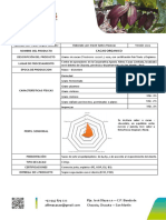 Ficha Técnica Cacao Organico