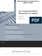 La Communication Financière Et Valeur