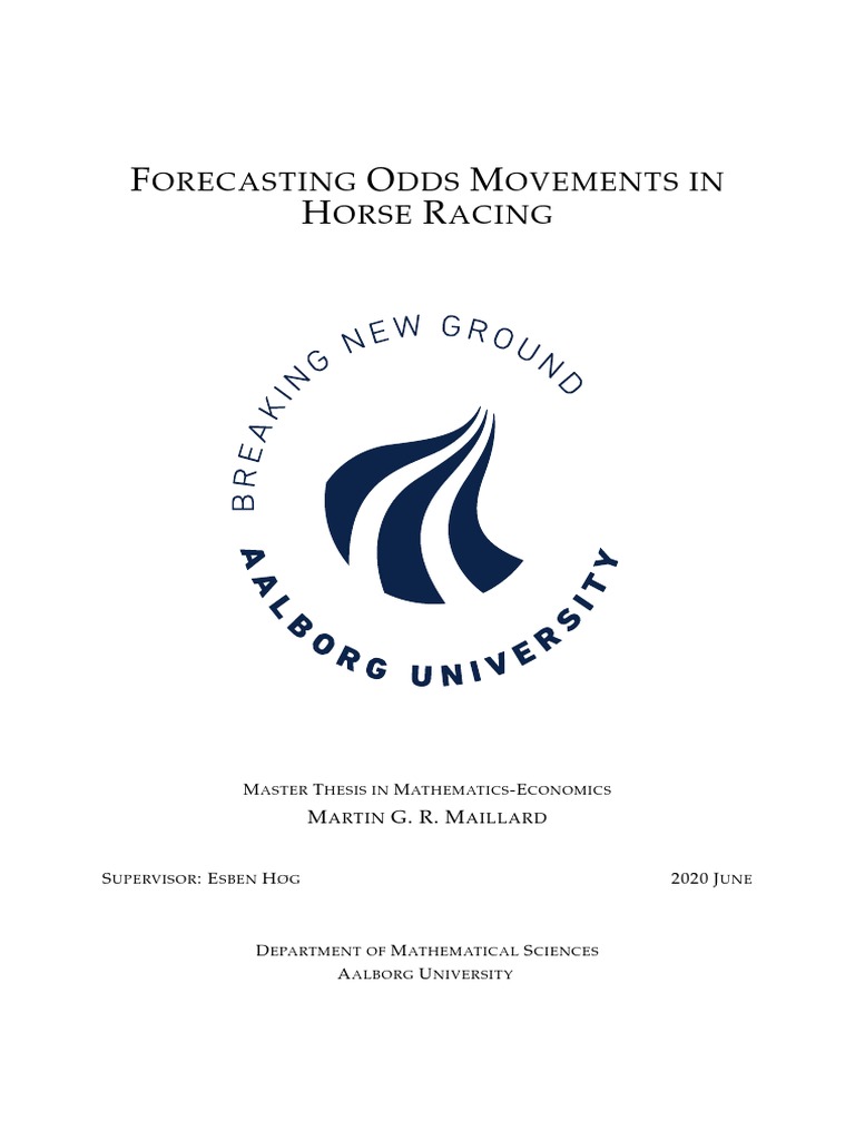 Forecasting Odds Movements in Horse Racing | Download Free PDF | Odds ...