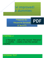 Vim (Vi Improved) For Dummies: Prepared By: Rituparna Sonowal B.Tech (IT)