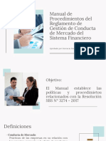 Presentacion Manual de Procedimientos Del Reglamento de GCM Del Sistema Financiero