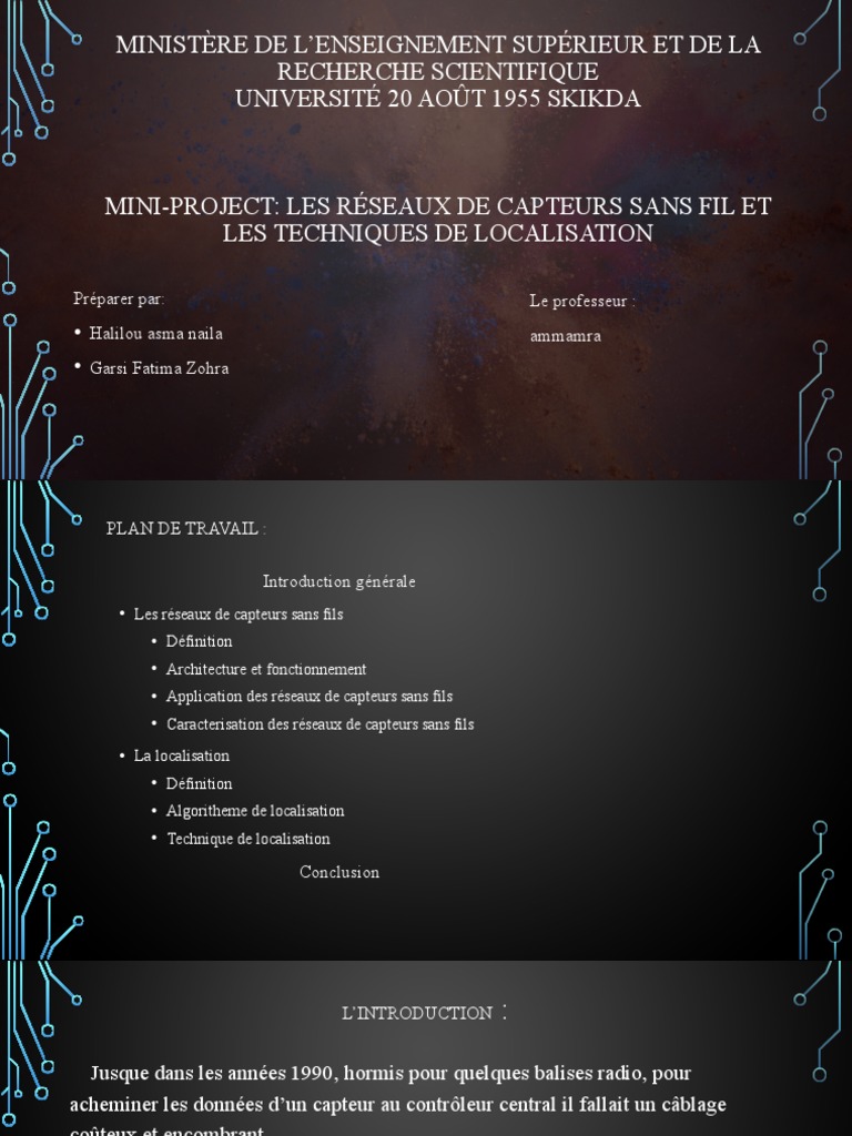 Réseaux de Capteurs Sans Fil en Industrie | PDF | Réseau de capteurs ...