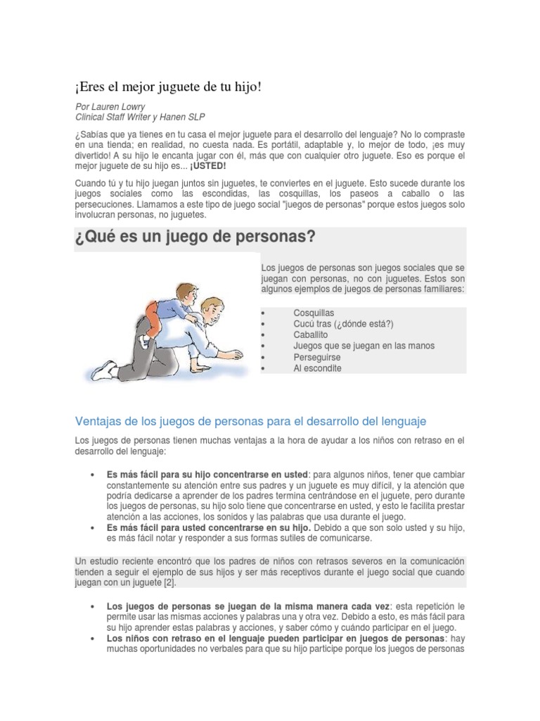 Metodo Hanen - Tu Eres El Mejor Juguete | PDF | Juguetes | Comunicación
