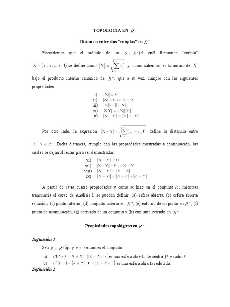 Topología 2 PDF Espacio compacto Conjunto (Matemáticas)