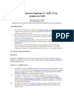 Decreto Supremo de Bolivia que modifica el Régimen Tributario Simplificado