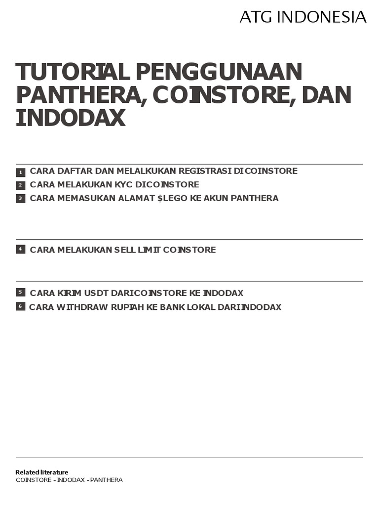 Panduan Lengkap Transaksi Coinstore dan Indodax | PDF | Bisnis | Hukum