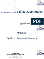 TEMA 5 - Destinación Aduanera