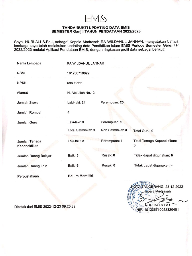 Emis 2022 2023 Pdf Pdf