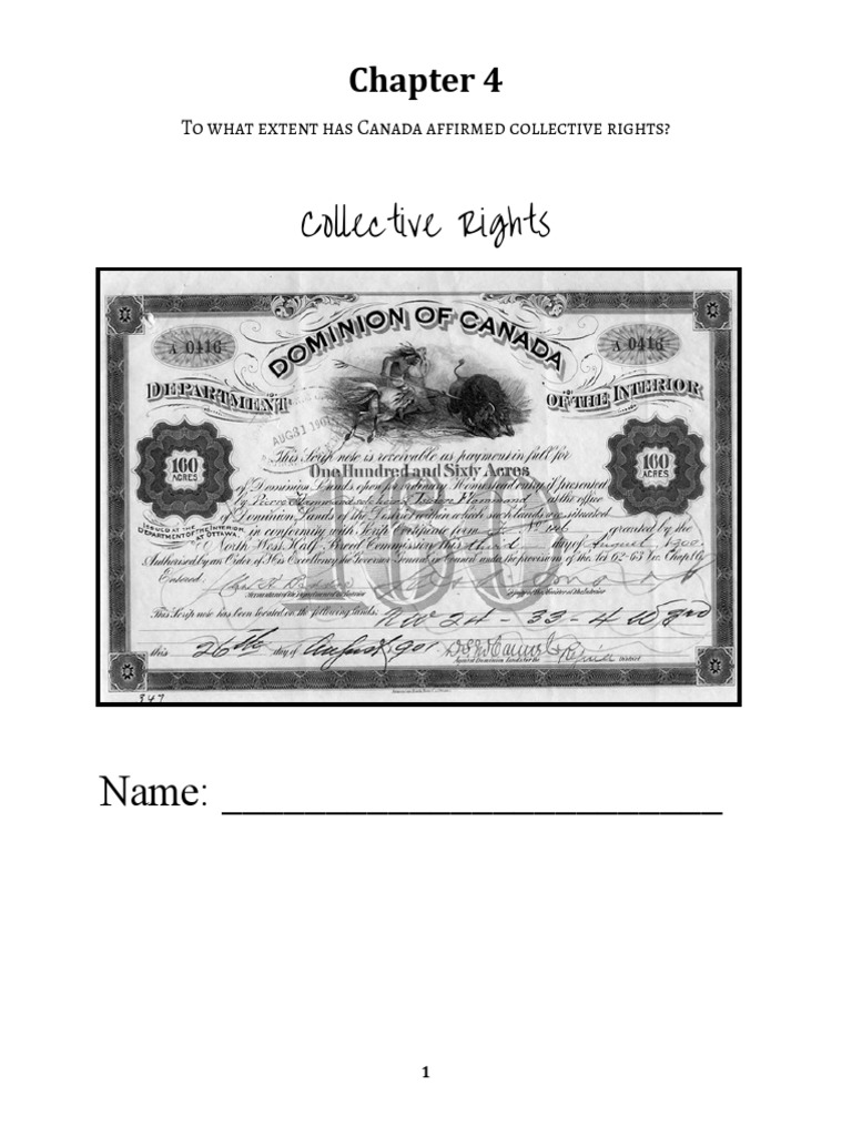 Collective Rights in Canada: An Overview | PDF | Métis | Provinces And ...