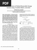 Grid Integration of Hybrid Renewable Energy System Using Versatile Matrix Converter