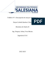 TAREA Mecanica de Suelos II