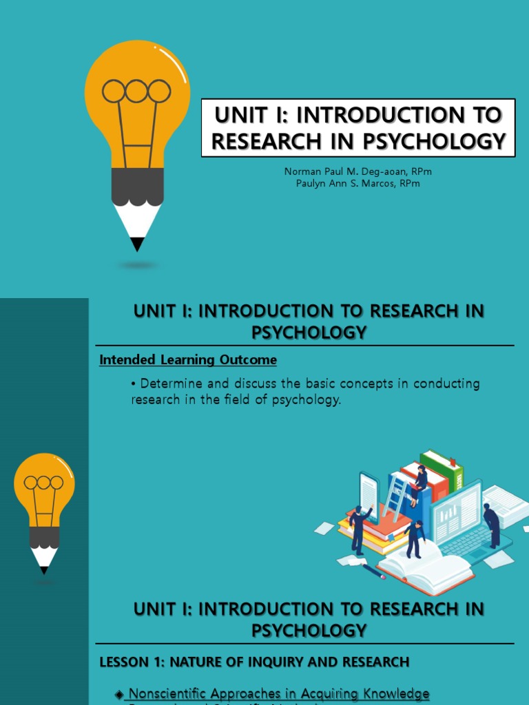 Field Methods Unit 1 PDF Validity (Statistics) Science