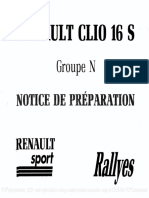 Renault Clio 16 S Groupe N Notice de Prépration - CV01