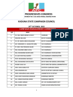 All Progressives Congress Kaduna State Campaign Council