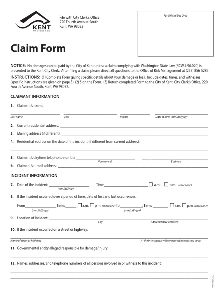 Liability Claim Form | PDF | Damages | Justice