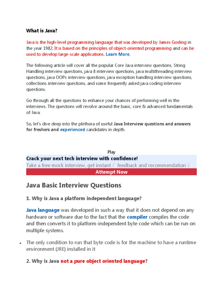 What Is Java | PDF | Method (Computer Programming) | Programming