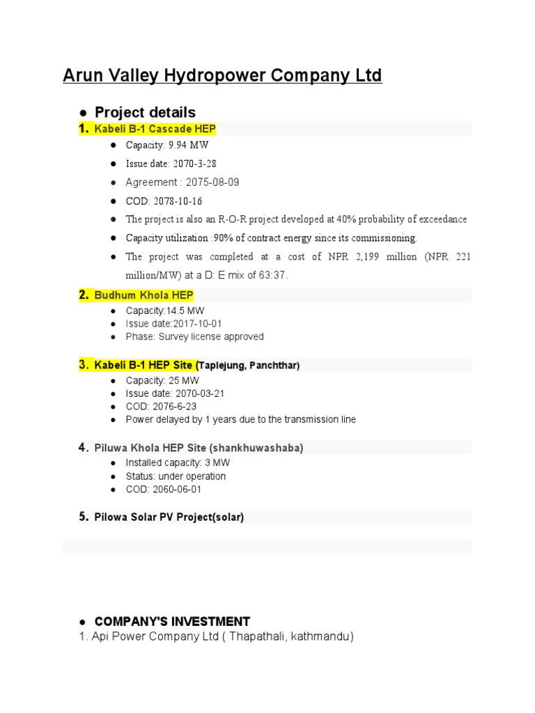 Ahpc 1 | PDF | Hydroelectricity | Watt