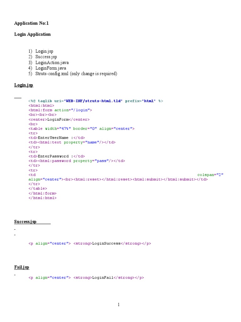 Struts Applications PDF Java (Programming Language) String