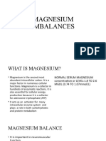 Magnesium Imbalances - Report