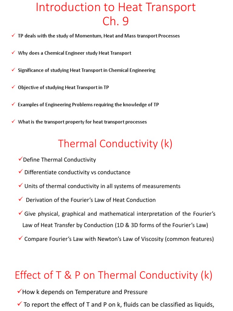 Introduction To Heat Transport | PDF | Heat Transfer | Thermal Conduction