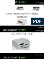 Impresoras matriciales bancarias T5040 sustitución Wincor Nixdorf 4920